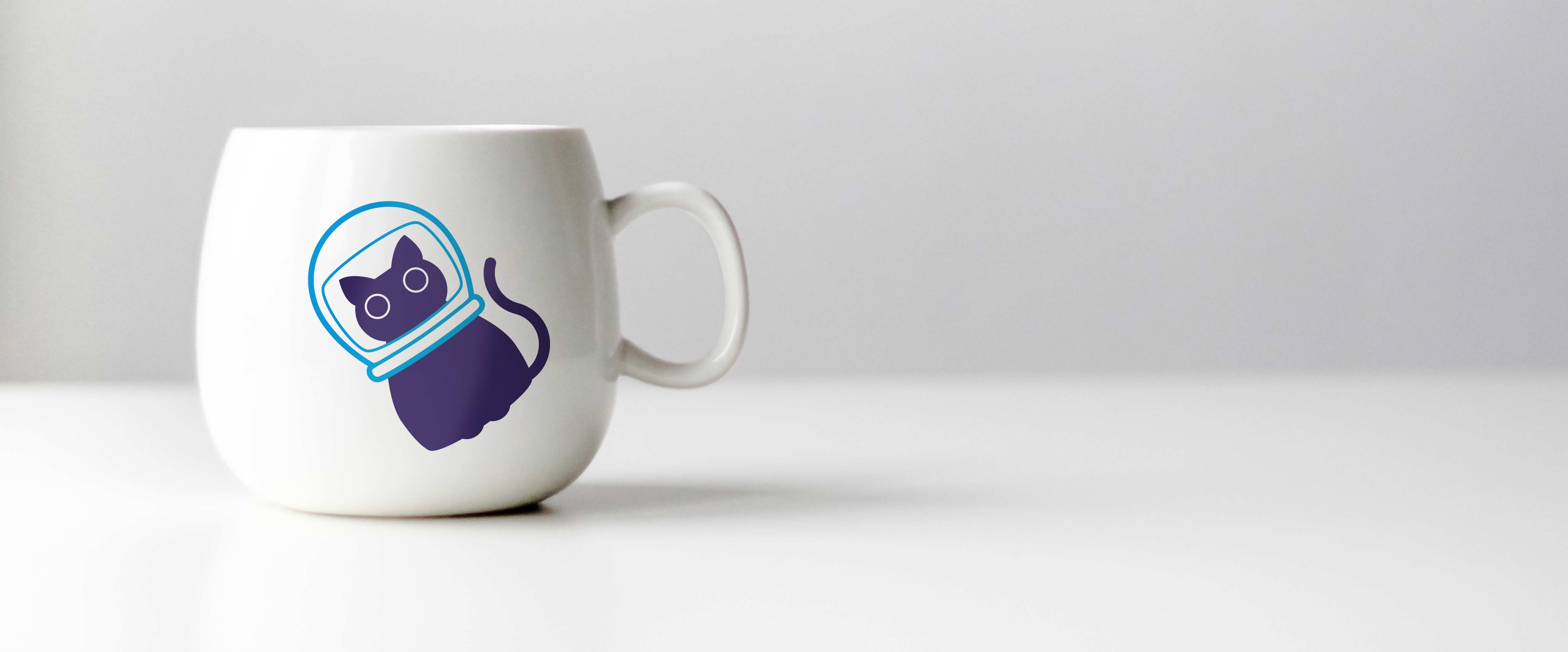 This is an image of the new Catonaut ceramic mug